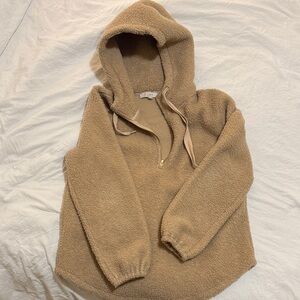 LOFT Warm Tan Hooded Sweater